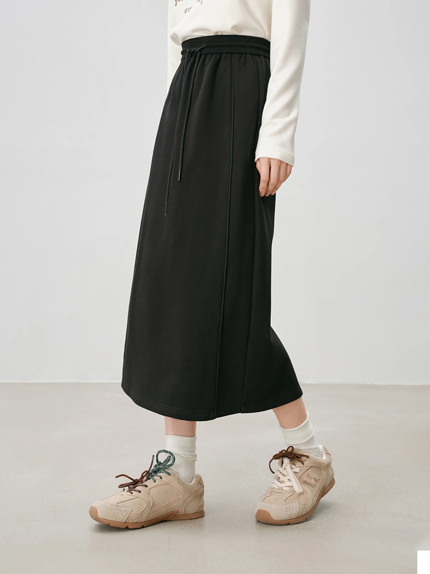 ZIQIAO Petite Size Casual Hoodie Jacket, Half Skirt Set Women's 2024 Autumn/winter New Item Casual Loose 24ZQ93236+24ZQ93235