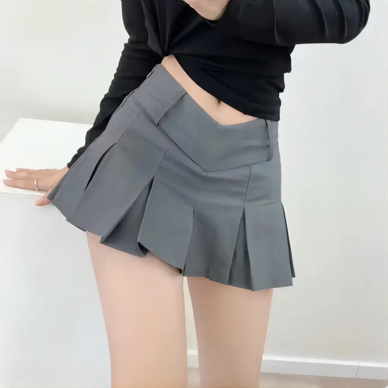 2024 New fashionable design, sexy slim fit V-waist pleated skirt, must wear divine clothing for nightclubs, bars, gatherings