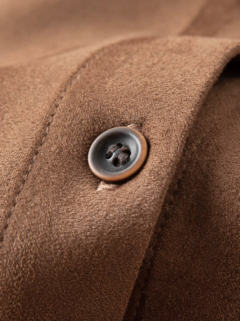 Vintage Suede Stylish Turned Collar Women's Blazer Cut-Out Embroidery Fall Winter 2025 New Arrival chic Winter Shirts Coats