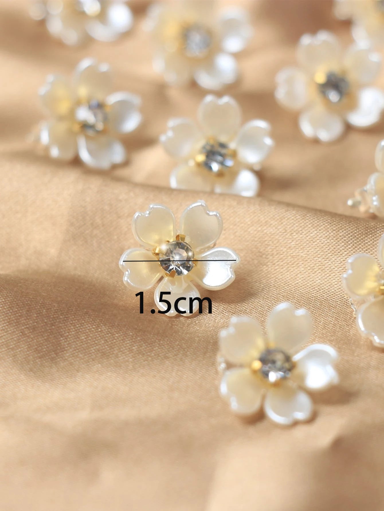 10pcs Rhinestone & Flower Decor Hair Ring,Dreadlocks Beads Hair Braid Rings Clips Dread Locks Hair Braiding Metal Cuffs Decorati