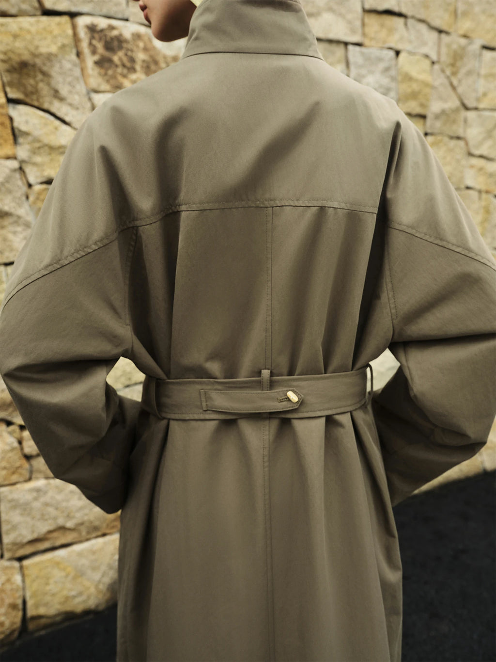 FSLE 【Premium Series】Casual Contrast Color Women's Windbreaker 2025 Autumn New Arrival Drop Shoulder Jacket