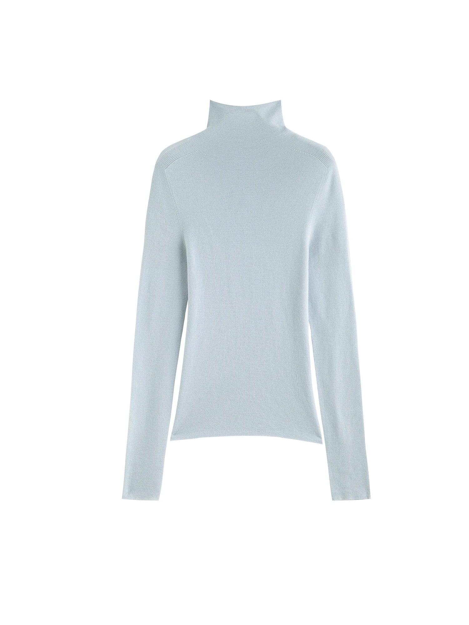 ZIQIAO Wool Sweater for Women Autumn and Winter New 18 Needle Nude Seamless Knitted Bottoming T-shirt