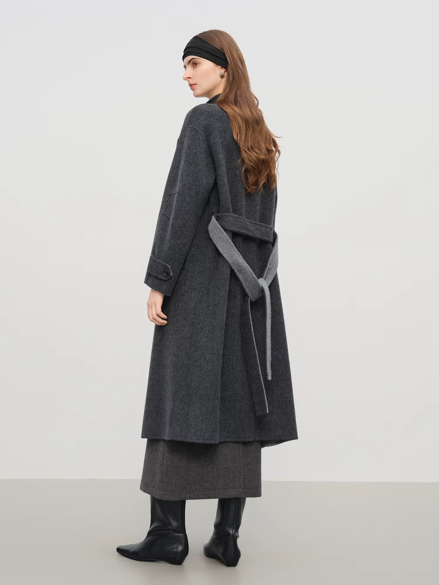 【Premium Series】 Stylish Luxury Cashmere Overcoat & Cozy Women's Scarf Double-Faced Tweed Outerwear for 2025 Winter