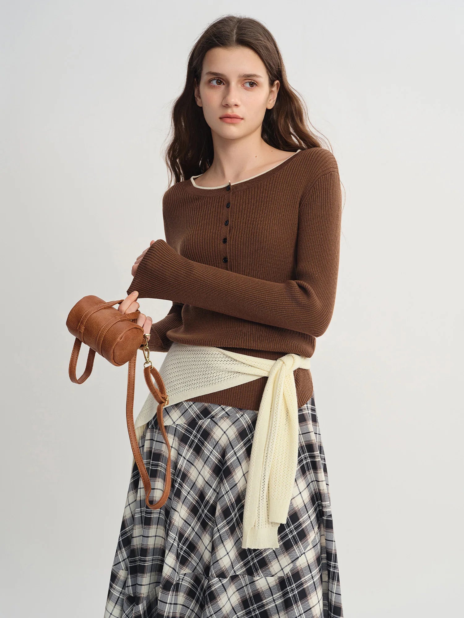 DUSHU Plus Size Women Ribbed Knit Sweater 100% Merino Wool Slimming Casual Pullover Various Colors Fall Winter 2025 New Arrival