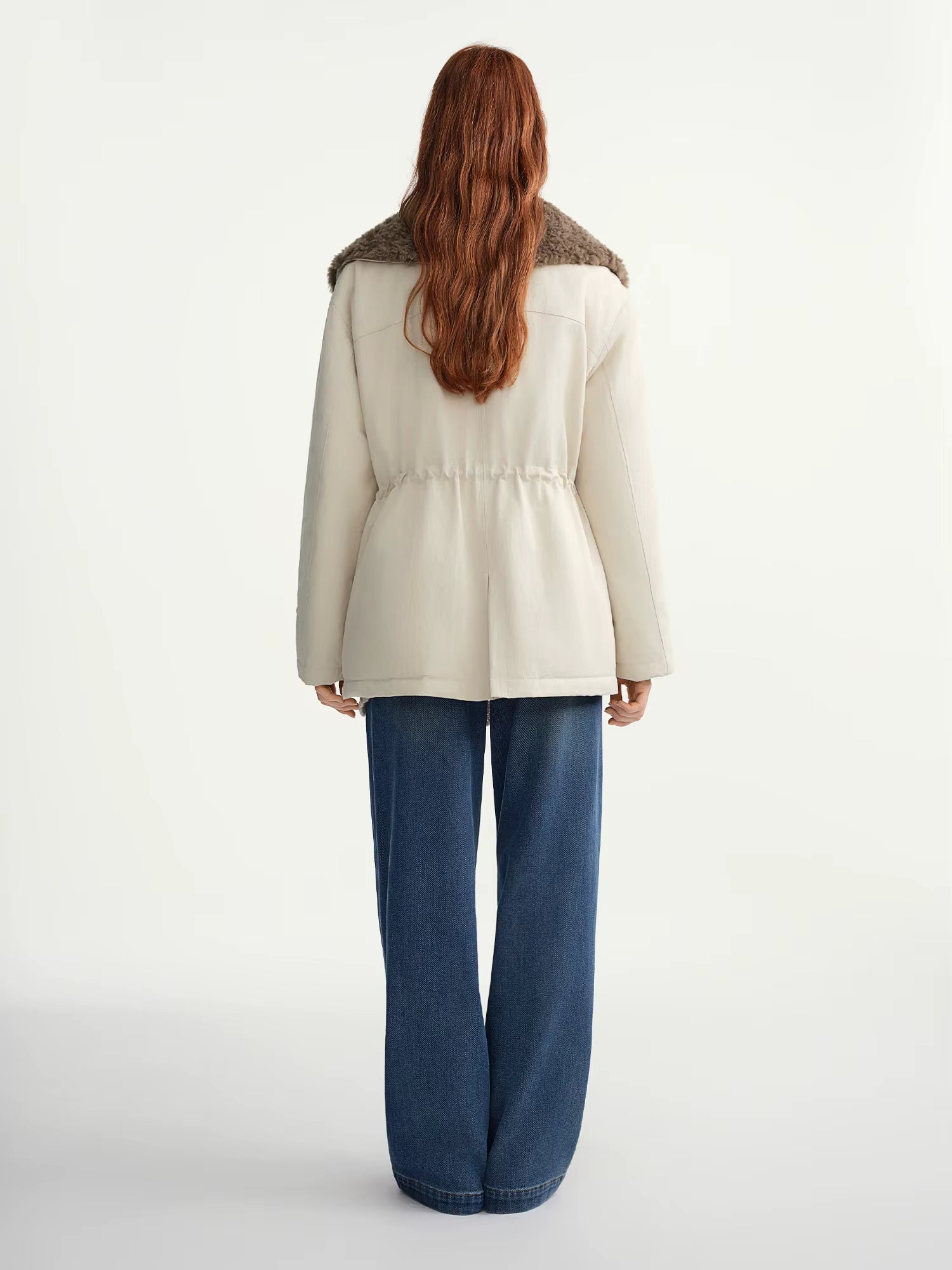 Plus Size 2025 Winter Women's Short Puffer Coat Faux Shearling Collar Parka Down Jacket Warm Thermal Bomber Outerwear