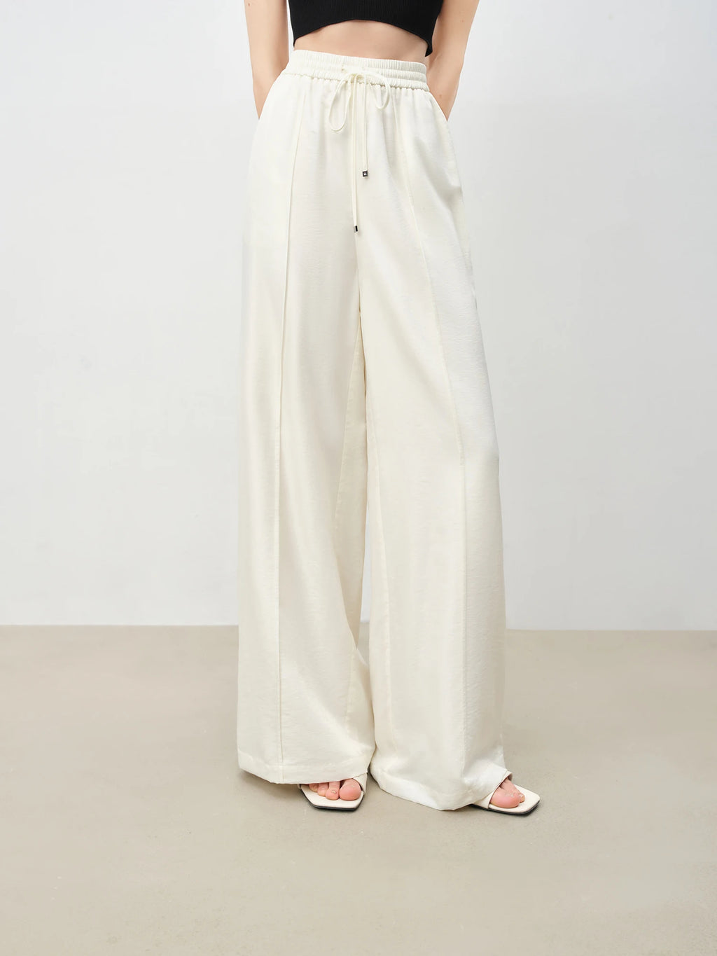 ZIQIAO Holiday White Design Tops and Pants Suits for Women 2025 Summer New Styles