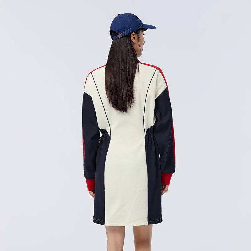 Semir Dress Women Loose 2023 Spring New Slimming Color Matching Polo Dress