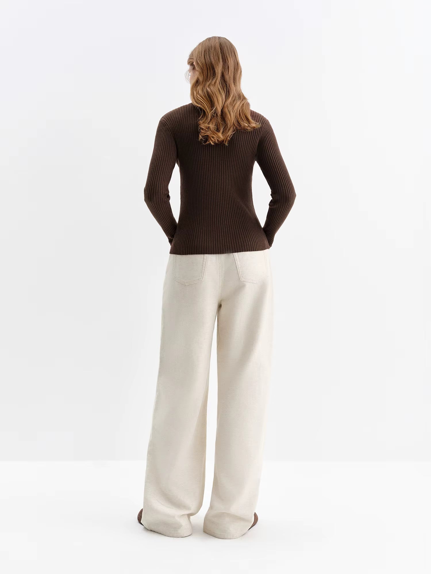 Autumn Winter Women's Color Block Fake Two Piece Style Slim Knit Sweater Office Elegant Pullover Casual Commute Chic Tops