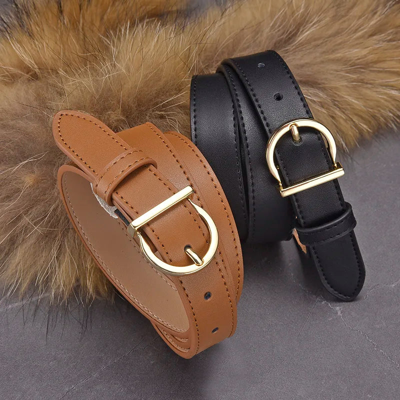 Women's belt Leather Versatile Decorative Jeans Belt With Suit Ins Trend Luxury Brand Design Plus Size Belt for women