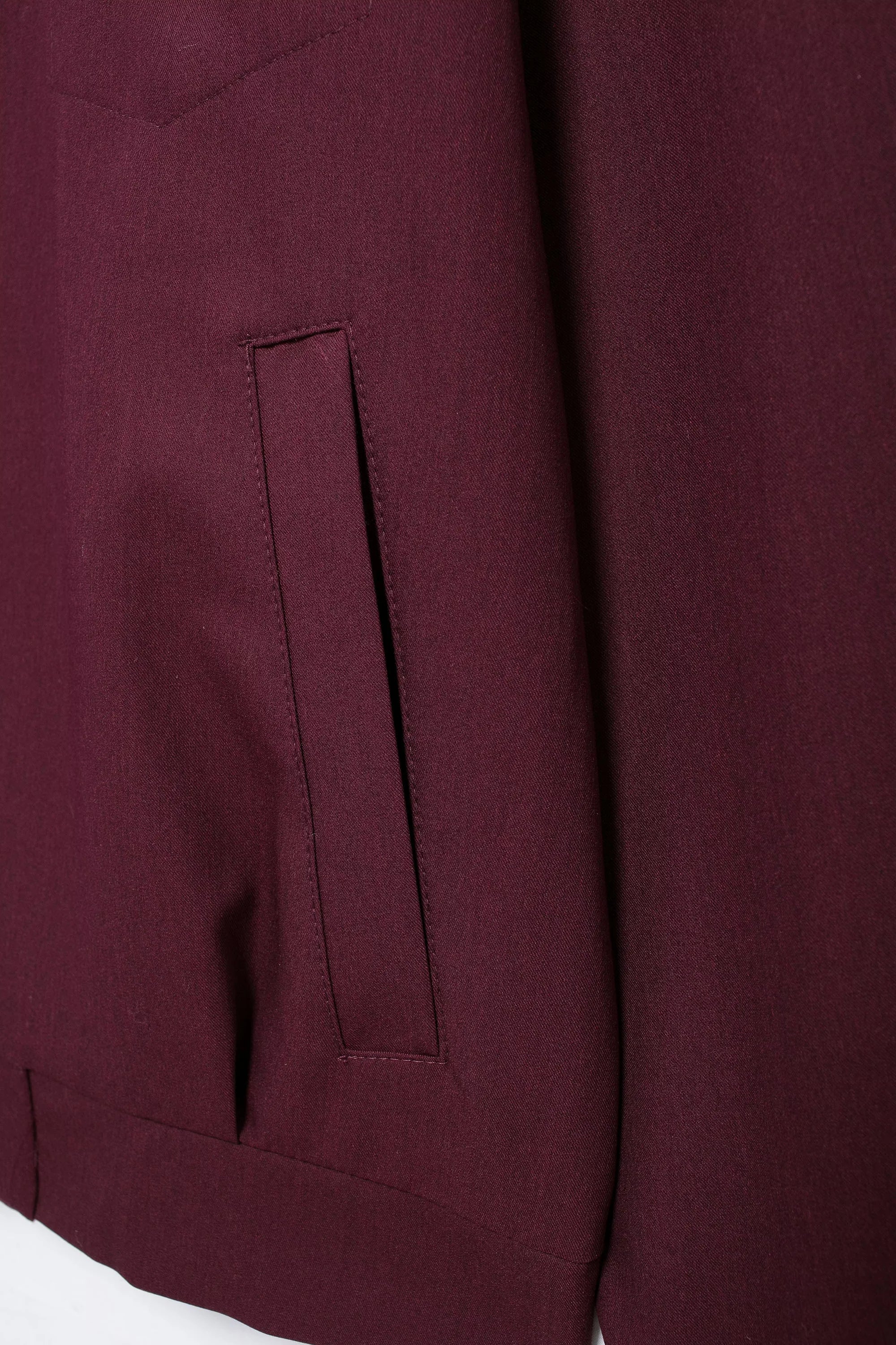 TRAFZA-Women Vintage Loose Zipper Jacket Lapel Burgundy Color Jacket New 2024 Autumn Fashion Versatile Street Outwear Jacket
