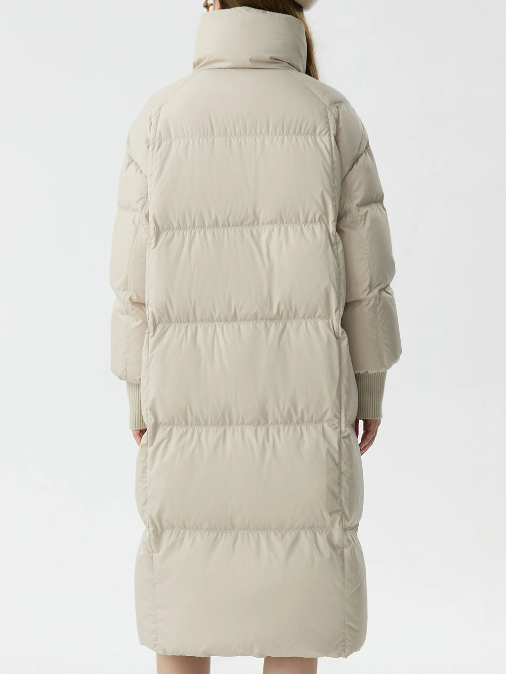 FSLE 200-230 White Duck Down Filling Casual Two-piece Solid Color Knitted Women's Autumn/winter 2024 New Down Coats 24FS14323