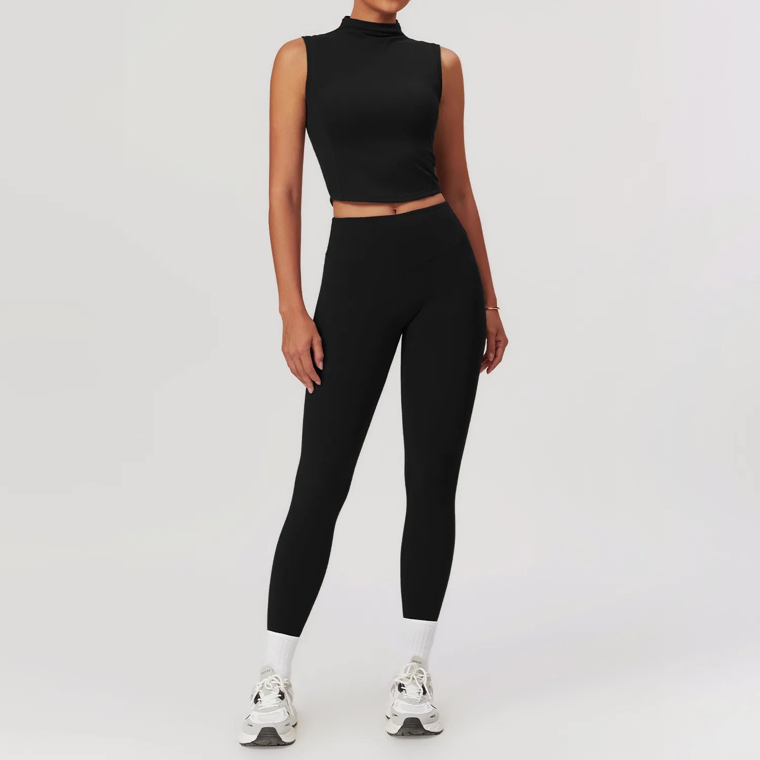 2PCS Yoga Sets Sport Fitness Vest High Waist Hip-Liftting Trousers Yoga Short Skirt Suits Workout Clothes Gym Leggings Set