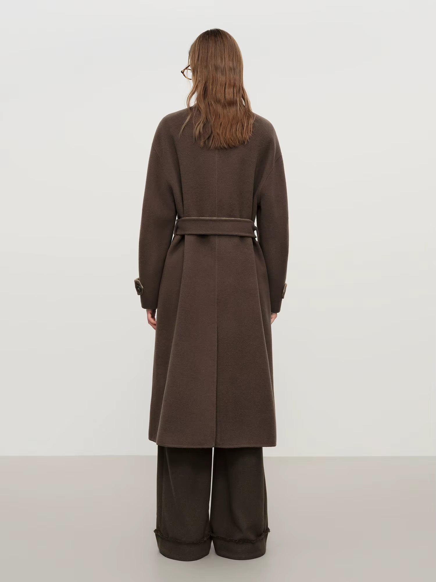 【Premium Series】 Stylish Luxury Cashmere Overcoat & Cozy Women's Scarf Double-Faced Tweed Outerwear for 2025 Winter