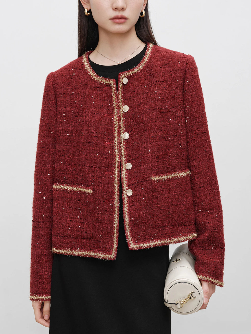 ZIQIAO Petite Size Women's Coat 2024 Autumn/Winter New Style High End Fragrant Top Casual Loose Women Jacket 24ZQ94275