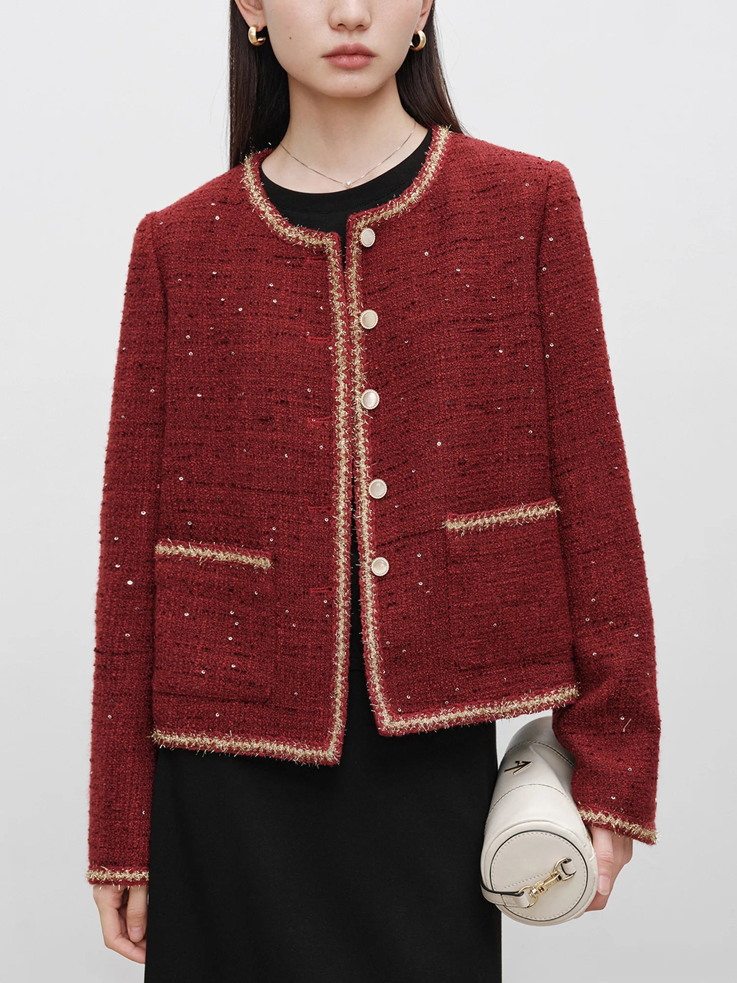 ZIQIAO Petite Size Women's Coat 2024 Autumn/Winter New Style High End Fragrant Top Casual Loose Women Jacket 24ZQ94275