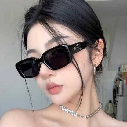 New Retro Y2K Style Small Square Sunglasses Women Cat Eye Sunglasses Fashion Colorful Mirror Goggles Men Punk Sports Sun Glasses