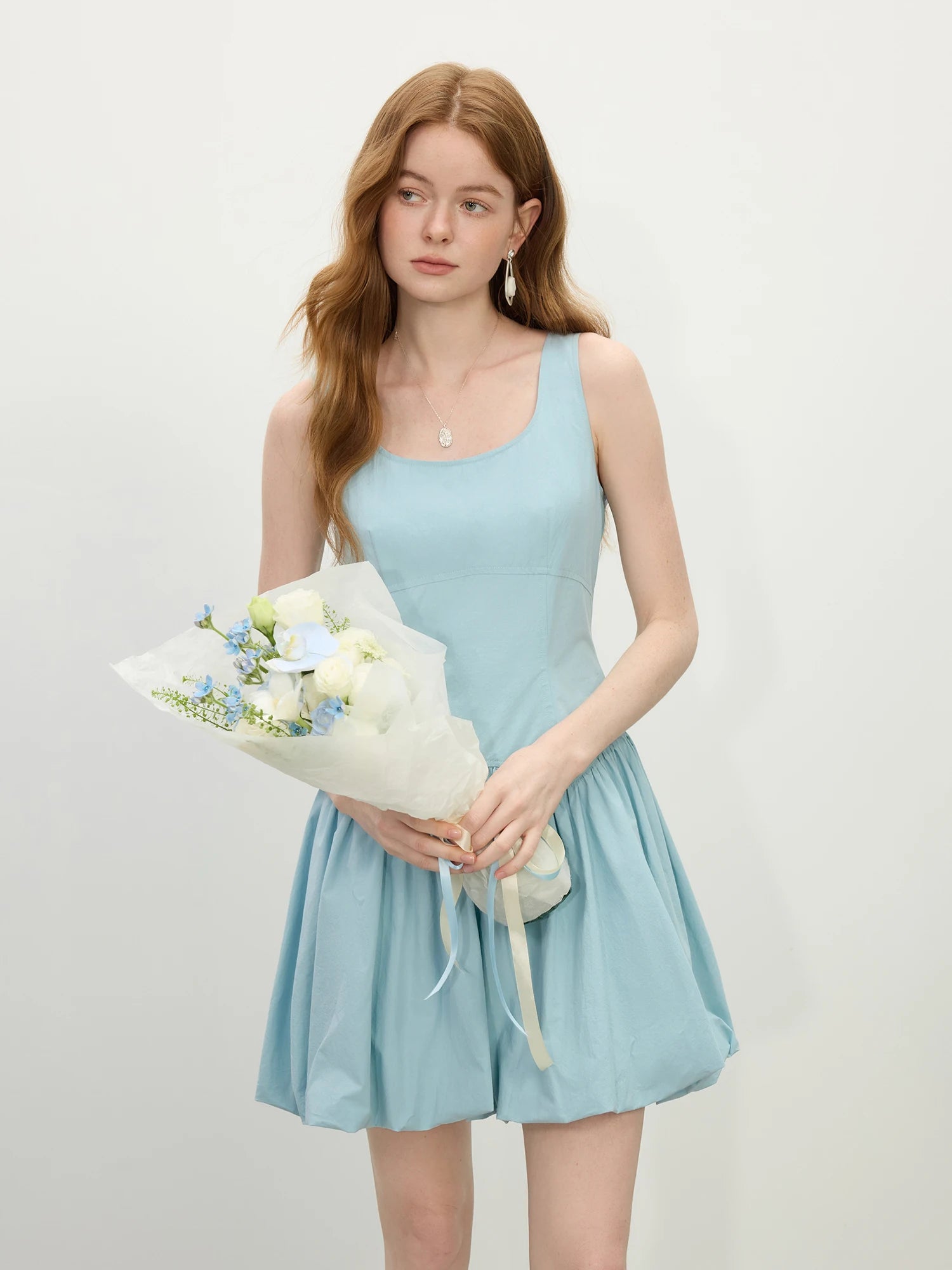 FSLE 【Two Length】Sweety Girly Long Dresses For Women 2025 Summer New Sleeveless Bud Chic Vest Dress