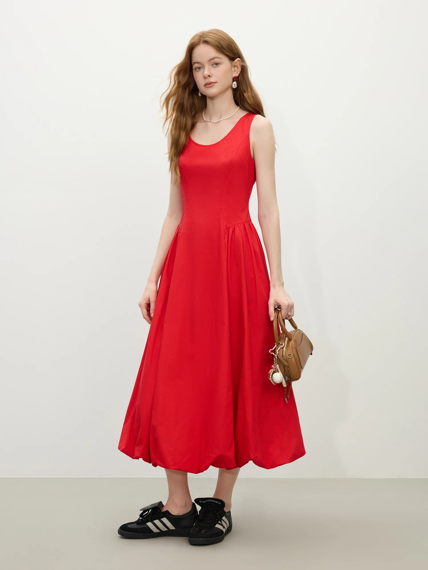FSLE 【Two Length】Sweety Girly Long Dresses For Women 2025 Summer New Sleeveless Bud Chic Vest Dress