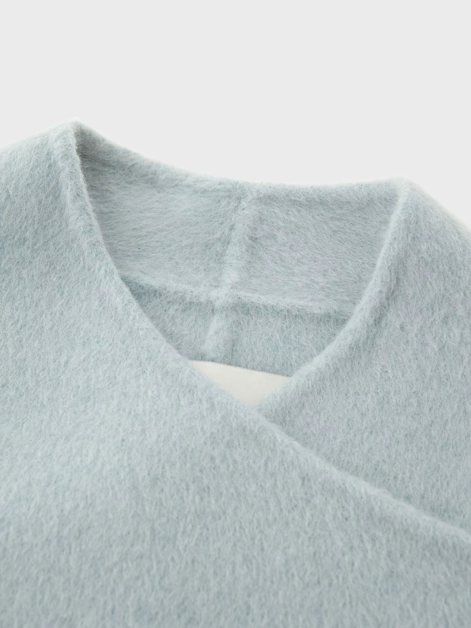Winter 2025 Women's One Button Wool Blend Coat - Minimalist Korean Inspired Double Faced Texture for Casual Elegance