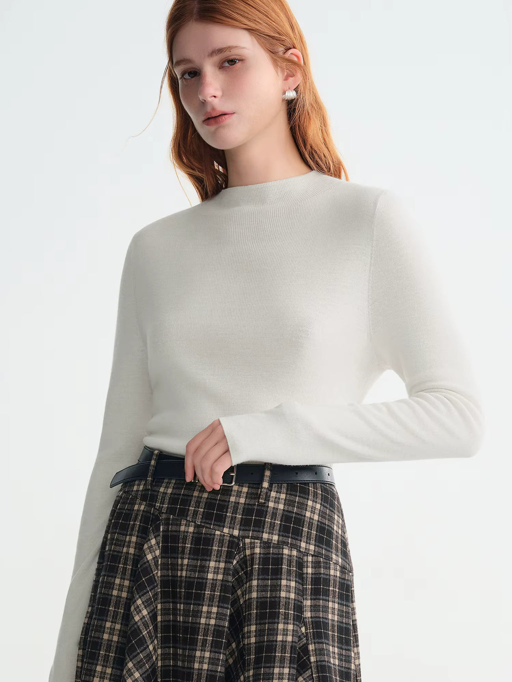 Women's Thermal Wool Blend T-Shirt 2025 Winter Warm Long Sleeve Knitted Base Layer Top Multi-Color Casual Comfortable