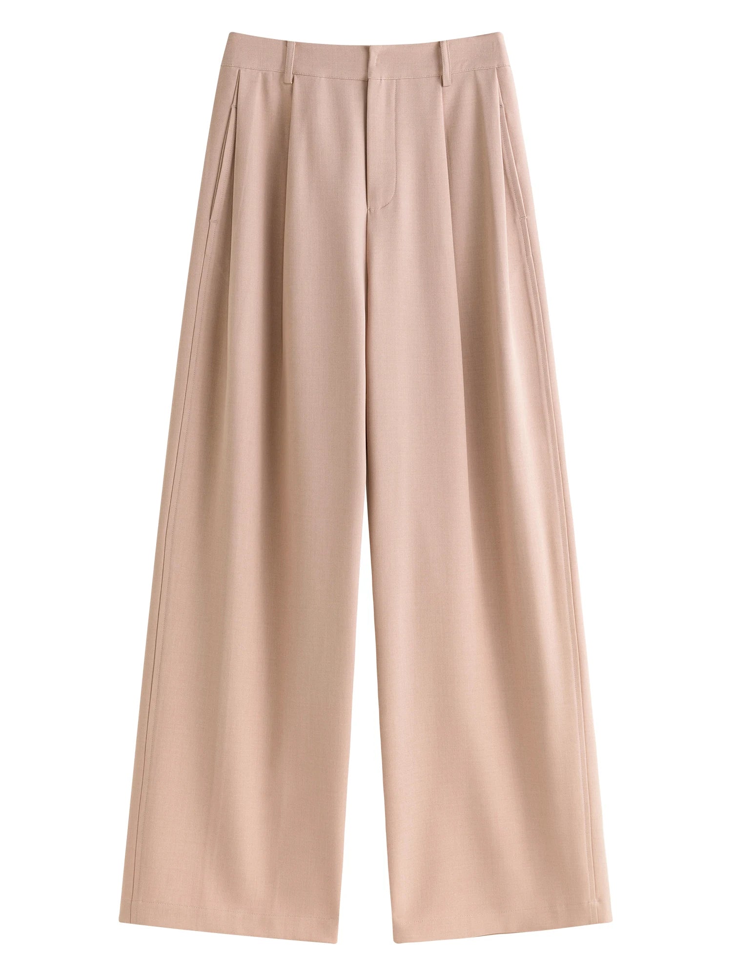 FSLE【2 Colors】Women Comuuter Full Length Suit Pants High Waist Black All-Match Twill Long Trousers Autumn Pant 24FS13182