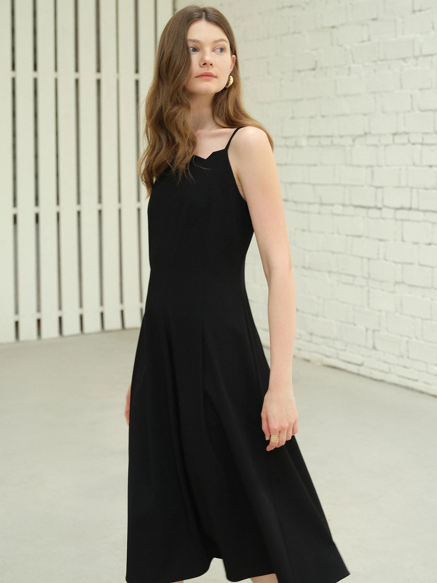 DUSHU 2025 Summer Women's Origami Collar Maxi Dress - Convertible Dual Silhouette & Waist-Emphasizing Elegance