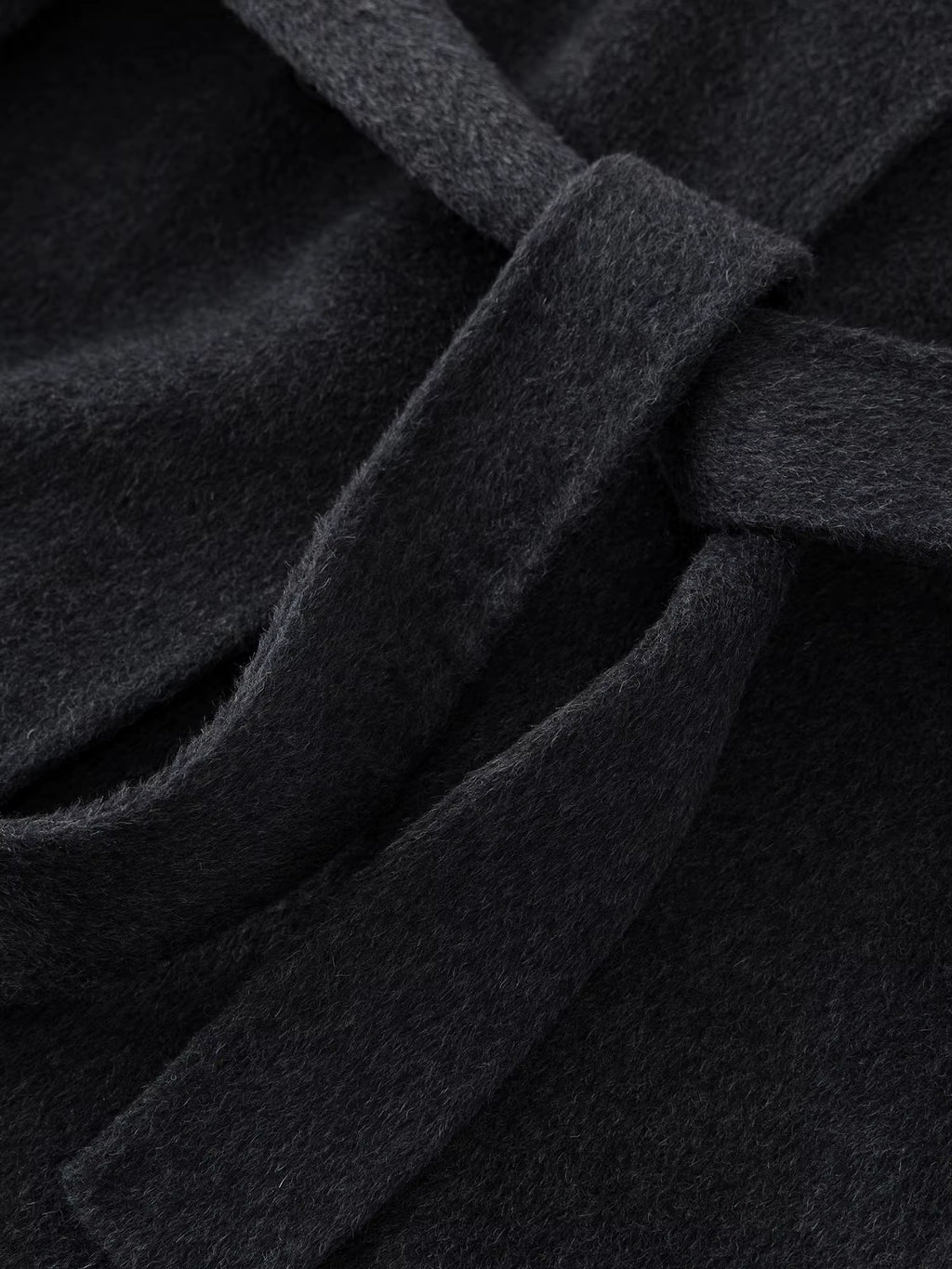 Cashmere Double-breasted Collar Woolen Coat Women 2025 Winter Commuting Light Blue Casual Loose Lazy Simple Coat