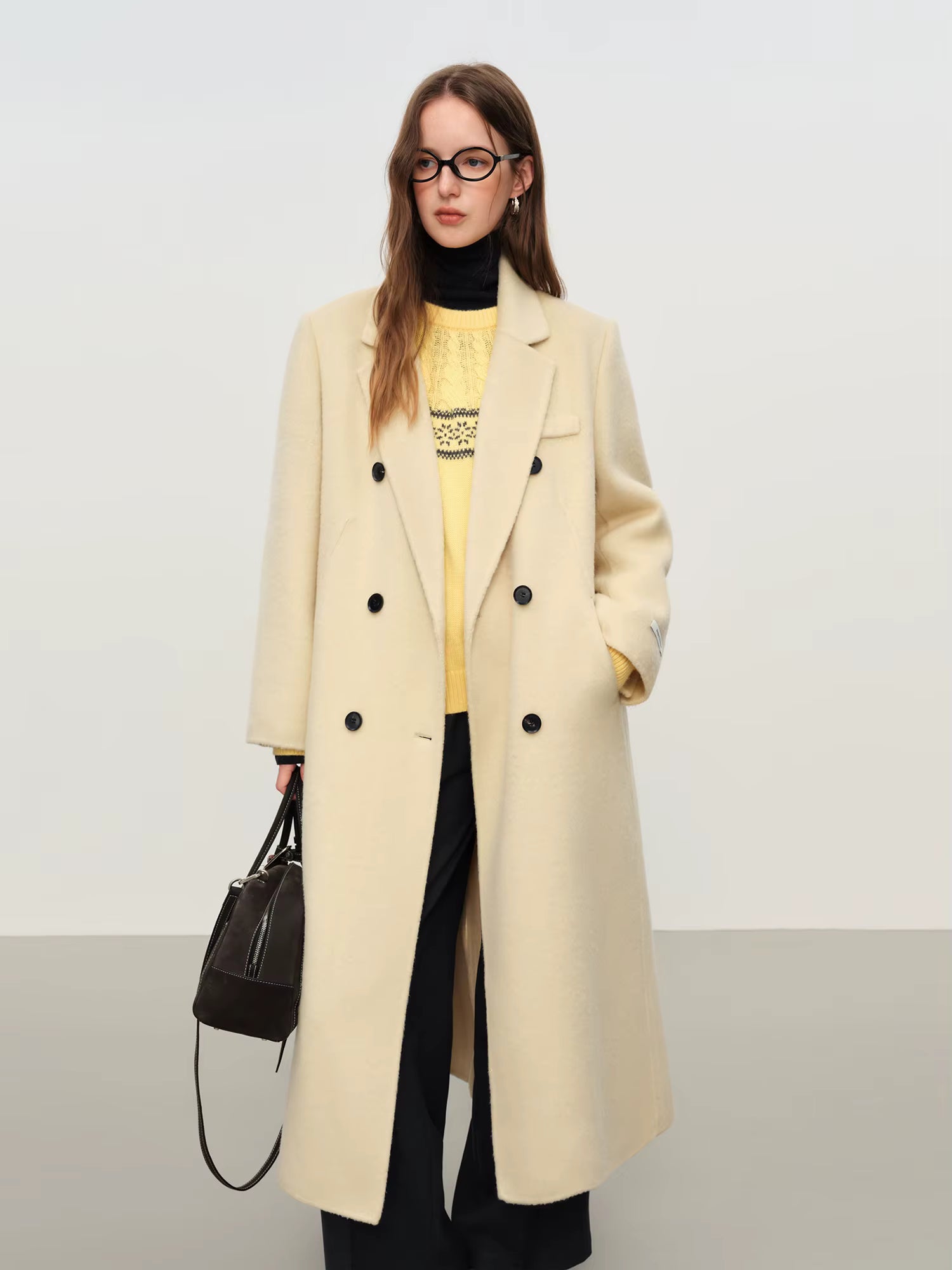 【Premium Series】 Cashmere Overcoat 2025 Winter Women's Relaxed Luxury Tailored Coat Suit Collar Winter Wool Long Coat