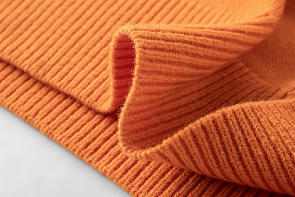 2025 Winter Women's V-Neck Loose Knit Sweater Oversized Pullover Soft Wool Blend Top Cozy Fall Fashion Casual Long Sleeve