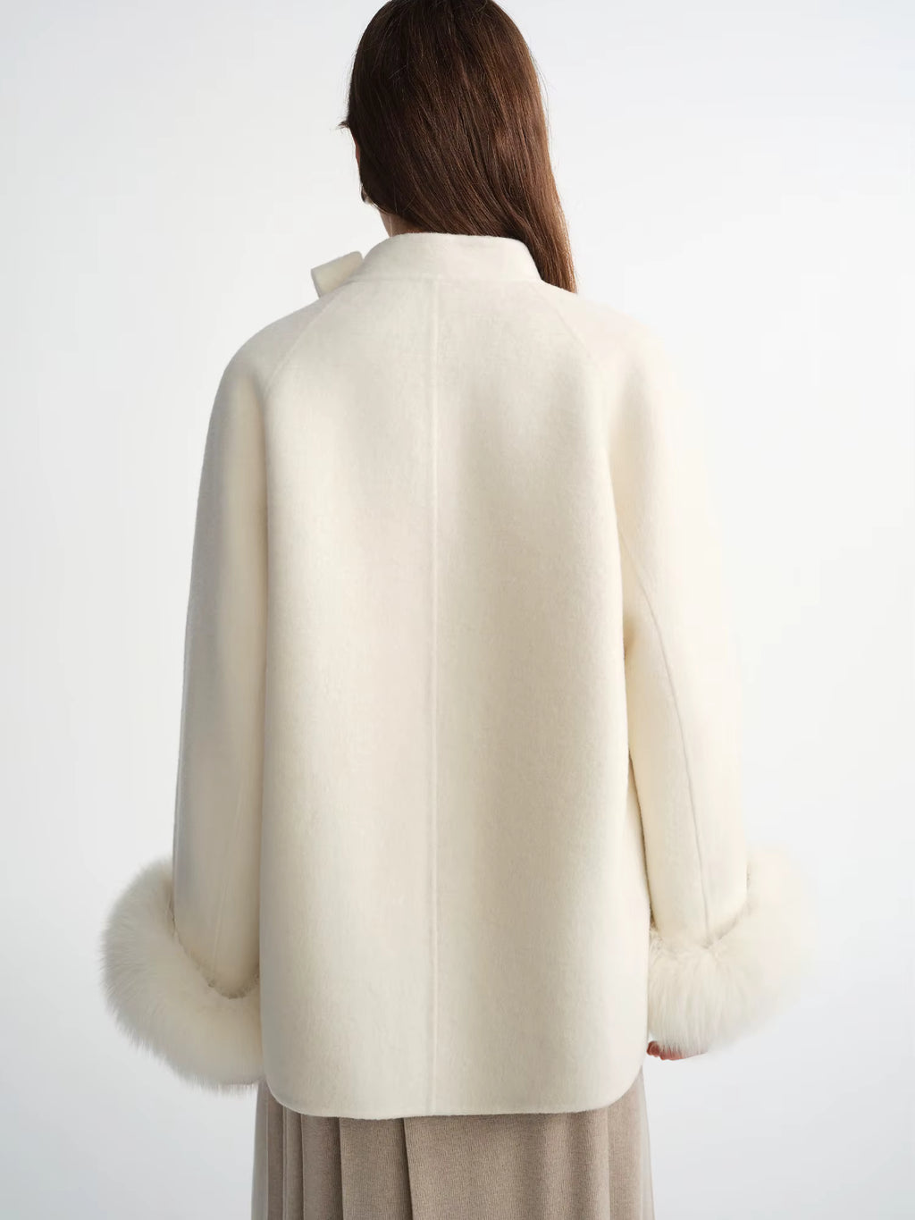 Winter 2025 Women's Double Faced Short Coat - Luxury Wool Blend Premium Tweed Jacket Casual Elegance for Daily Outwear