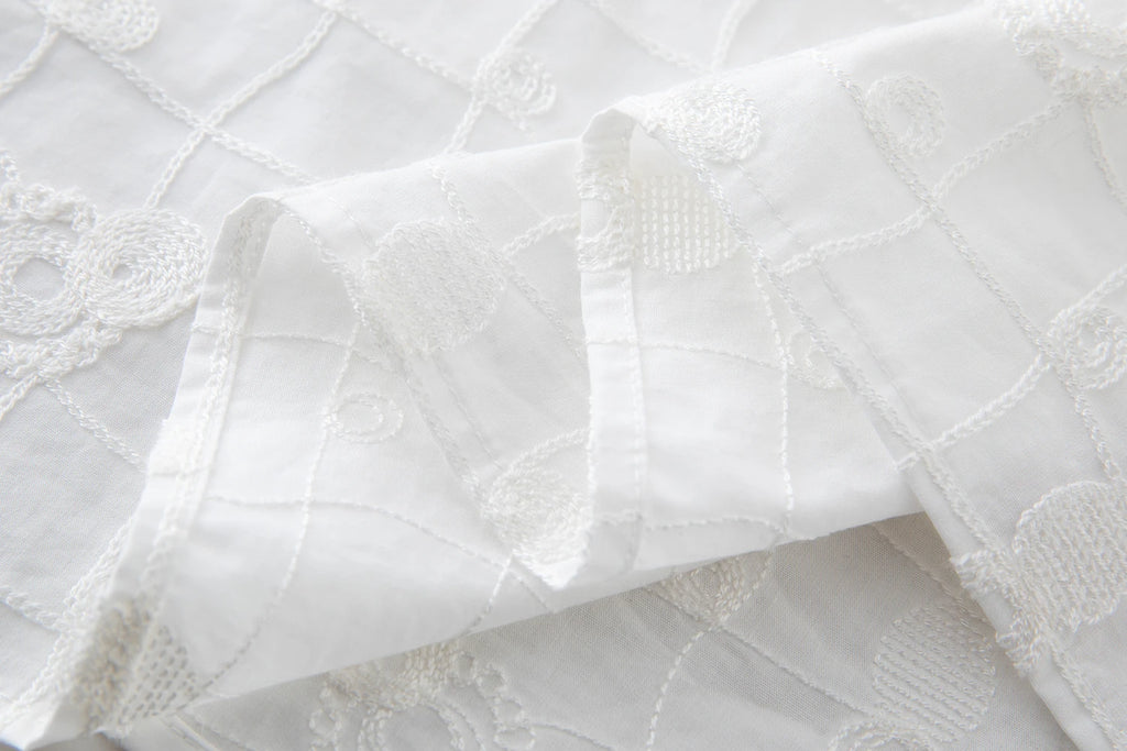 ZIQIAO 【Self-Pleasing Little White Dress】- 2025 Summer Elaborate Embroidered Strapless Long Dress for Petite Women