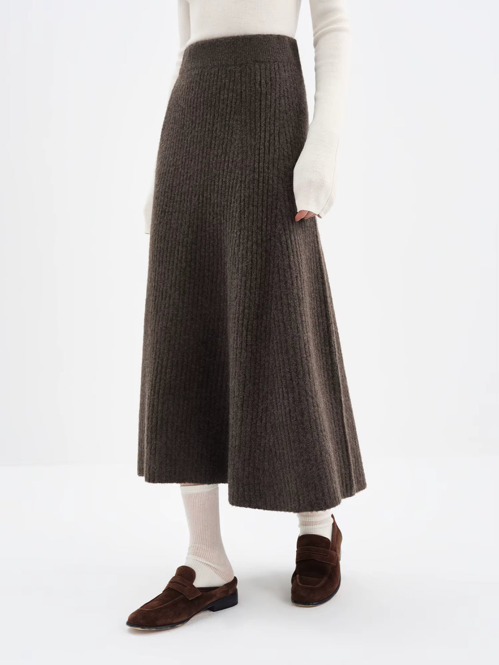Fall 2025 Winter New Arrival Elegant Knitwear Twisted Knit Sweater and Skirt Two-Piece Outfit Sweater and Long Skirts Sets