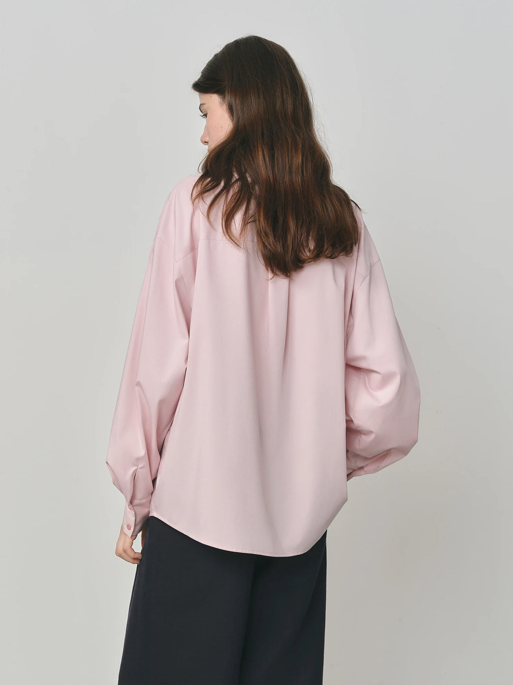 FSLE Autumn 2025 Women's French Inspired Blouse - Ruffle Trim Tie Front Loose Fit Shirt Collar Top Soft Blend Daily Wear