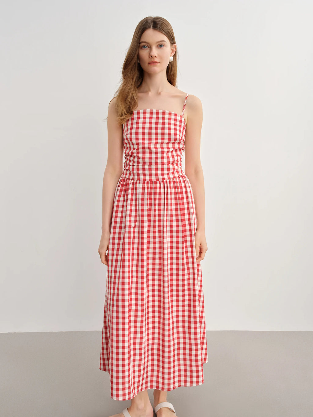 DUSHU Plus Size Women French Vintage Chic Dress 2025 Summer New Arrival Waist Flattering Strapless Dress