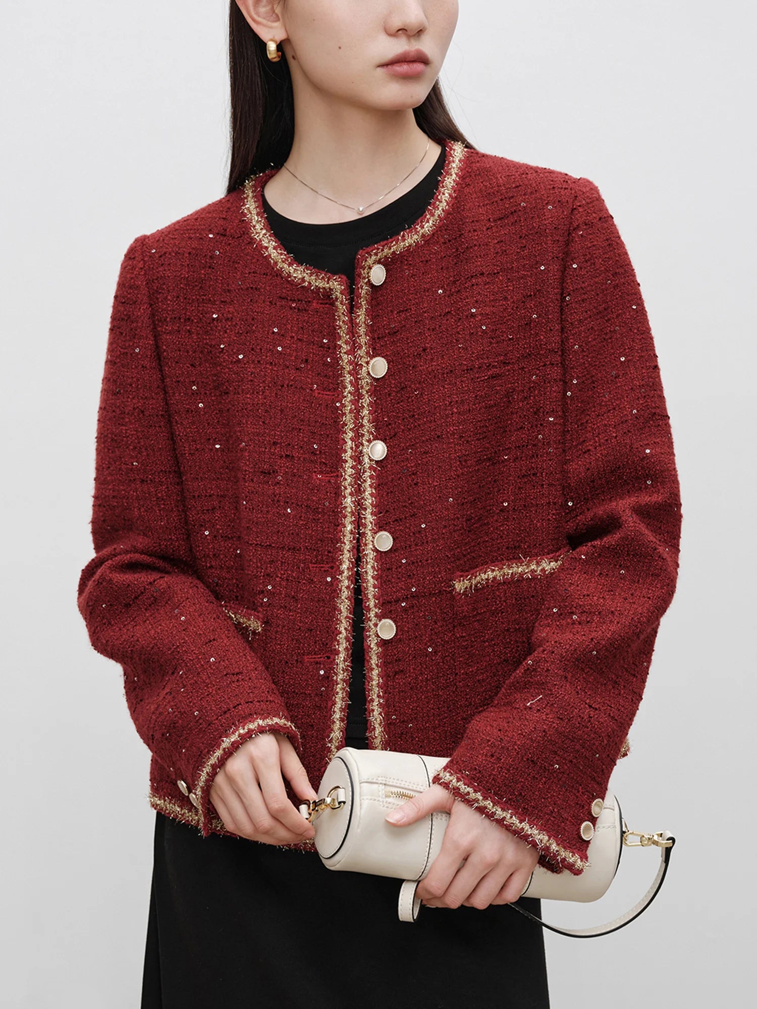 ZIQIAO Petite Size Women's Coat 2024 Autumn/Winter New Style High End Fragrant Top Casual Loose Women Jacket 24ZQ94275