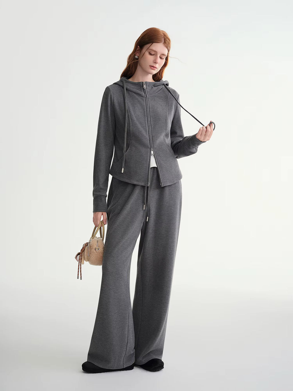 Winter 2025 Women's Waist-Defined Sweatshirt Set - Relaxed Fit Pullover & Joggers Two Piece Loungewear Casual Elegance