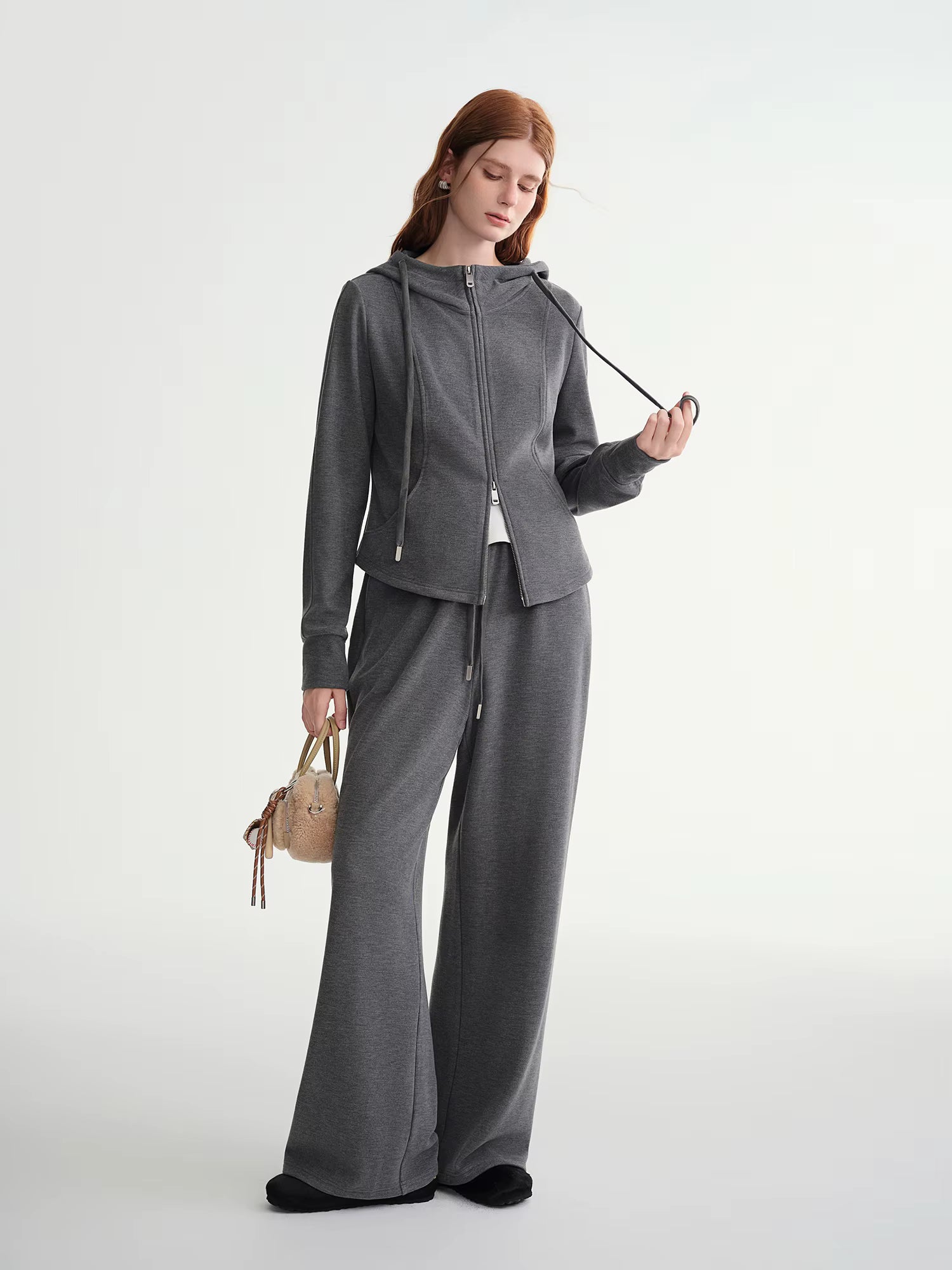Winter 2025 Women's Waist-Defined Sweatshirt Set - Relaxed Fit Pullover & Joggers Two Piece Loungewear Casual Elegance