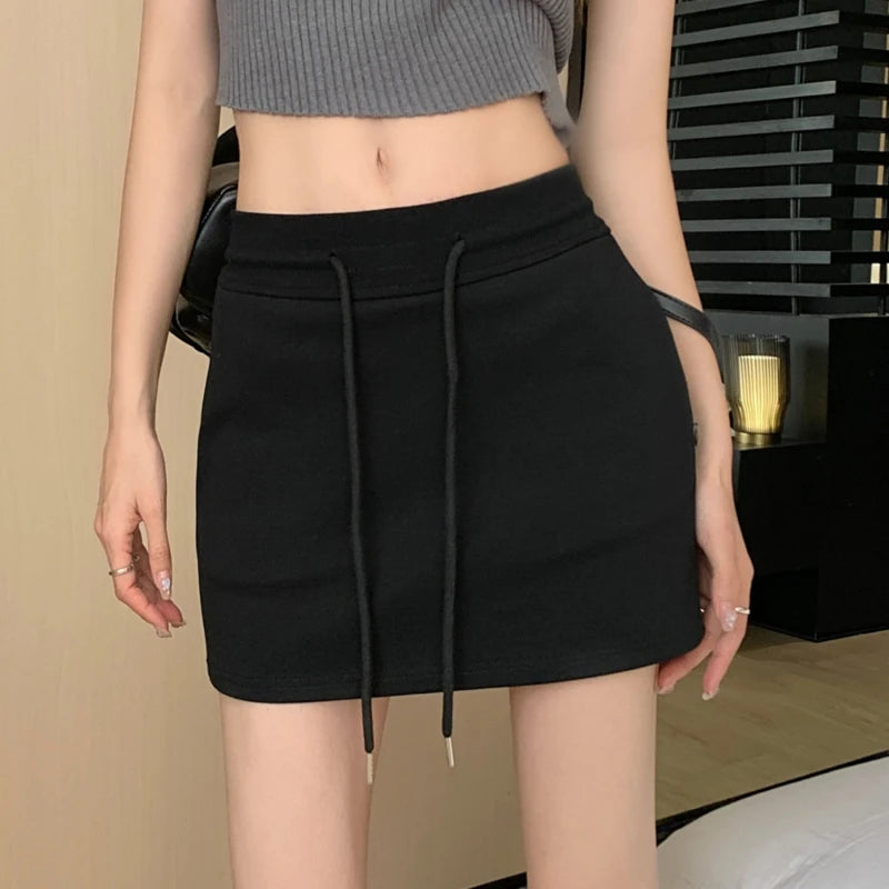 Summer Elastic Waist Mini Skirts Women Girl Sport Yoga Skirts 2024 Spring Breathable Running Skirts Casual A-line Slim Skirt