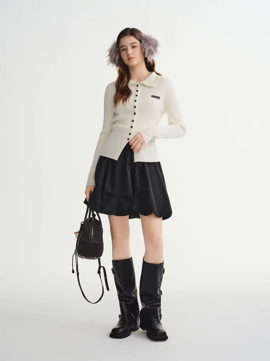 Simple Large Lapel Sweater 2025 Autumn and Winter New Slim-fitting Ribbed Top Long Sleeve Tops Casual Daily Cardigans Ins