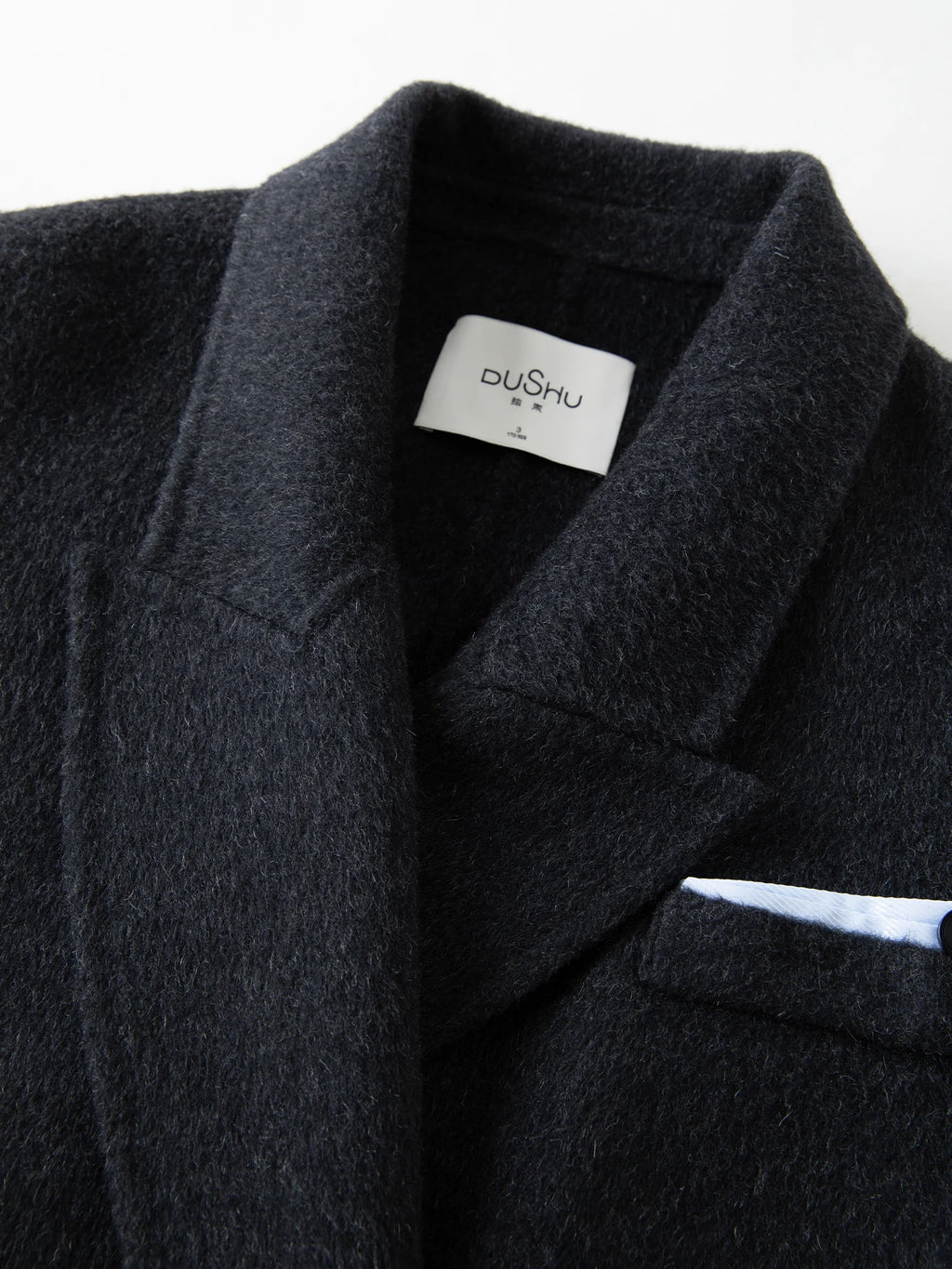 Temperament Turn Down Collar Long Woolen Coat Straight Shoulder Pure Wool Coat European Style Commuting Elegant
