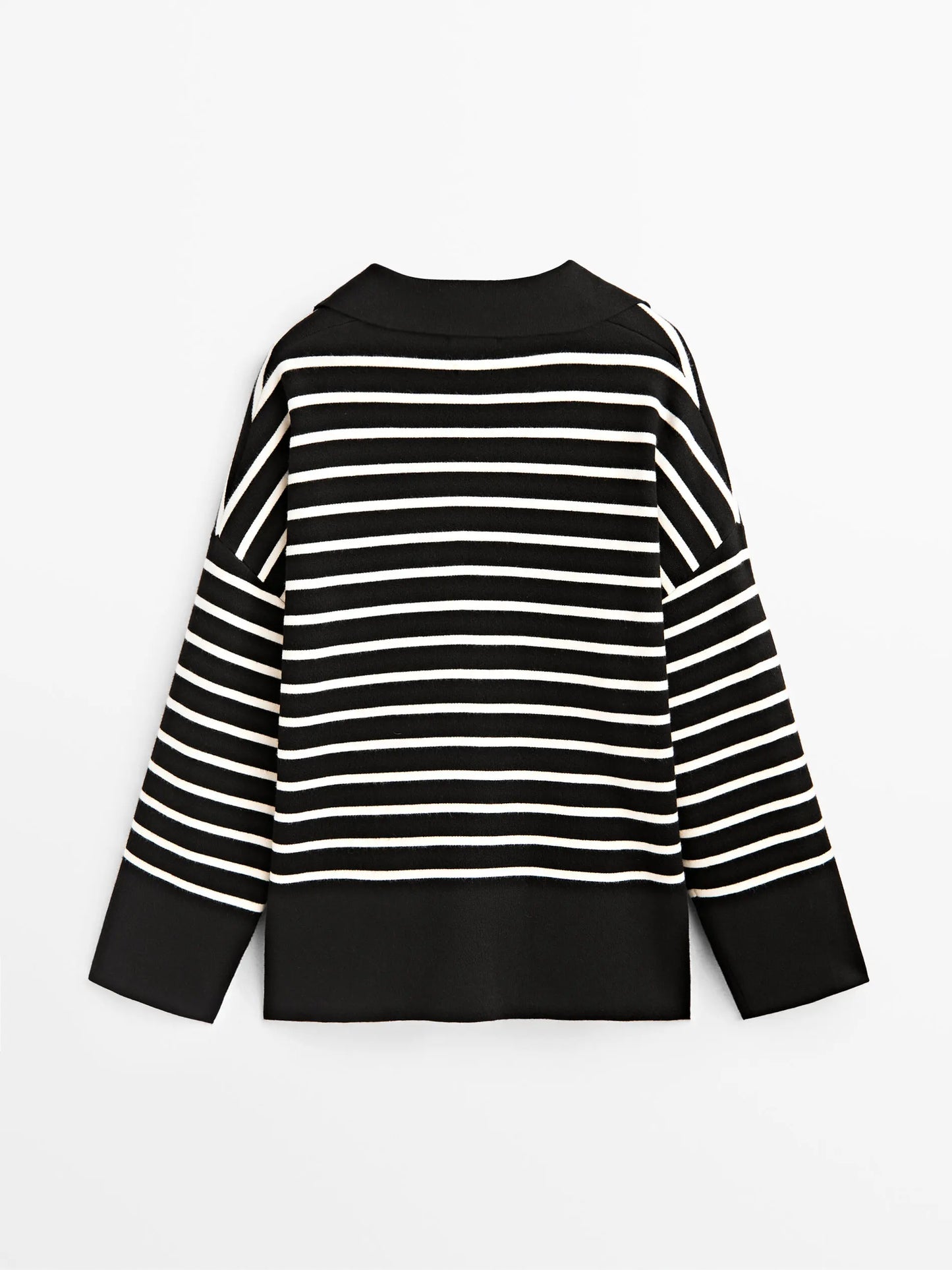 Ethereal MD 2023  autumn new style of POLO style V-neck striped casual knitwear for women