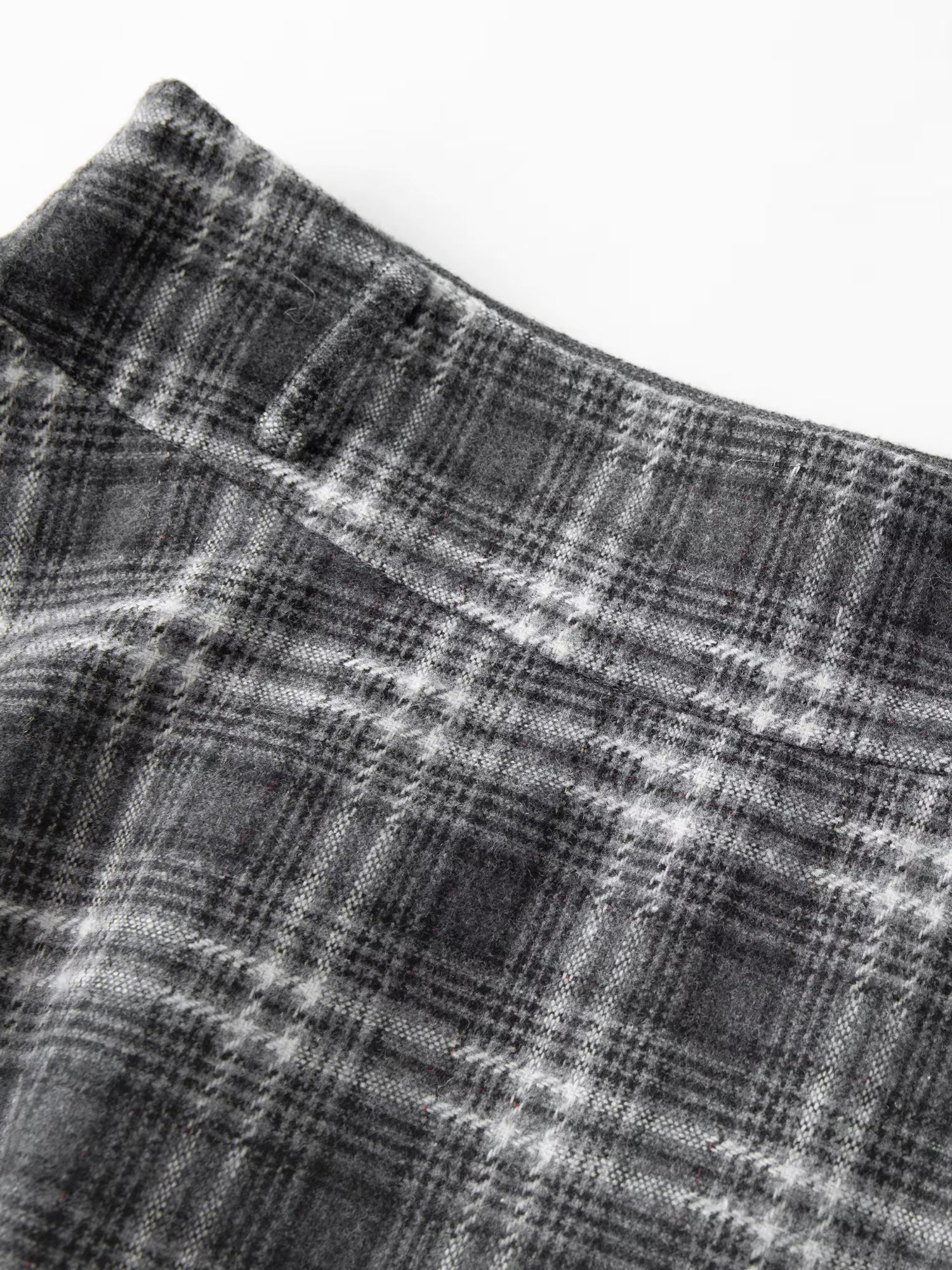 Elegant Women's Winter 2025 Retro Plaid Asymmetrical Hem A-line Skirt - Wide Waistband Slimming Design Elegance Skirts