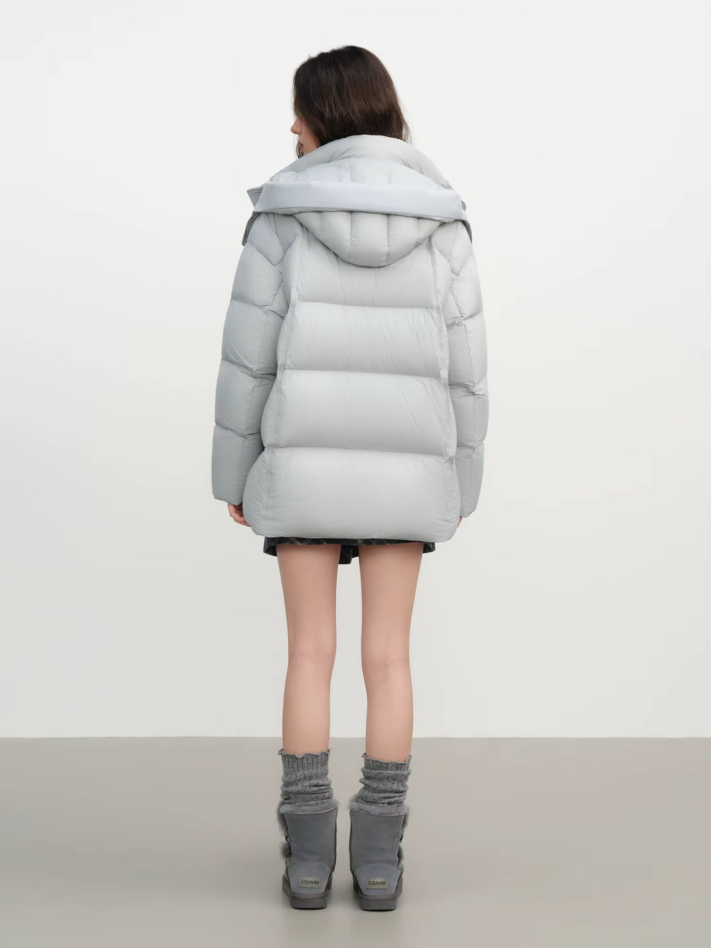 Winter 2025 Women's Oversized Puffer Jacket - Short Hooded Down Coat 90% White Duck Down Fill for Casual Comfort and Warmth