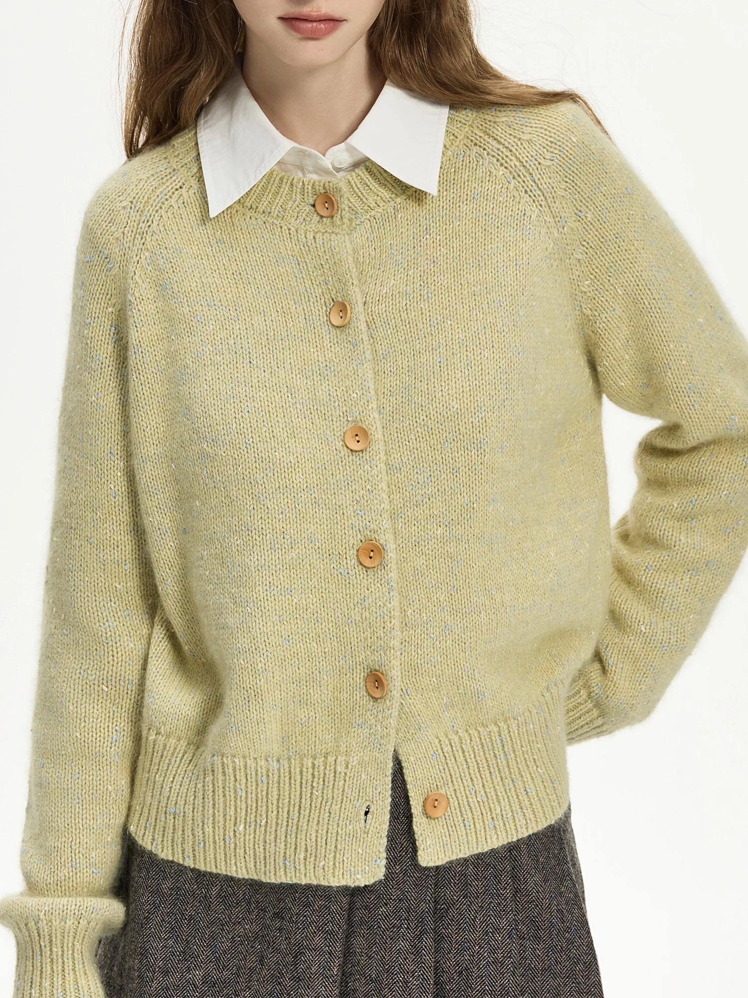 FSLE Office Lady Knitted Cardigan 2024 Winter Clothing New Sweater for Women Casual Loose Women Cardigan Sweater 24FS14261