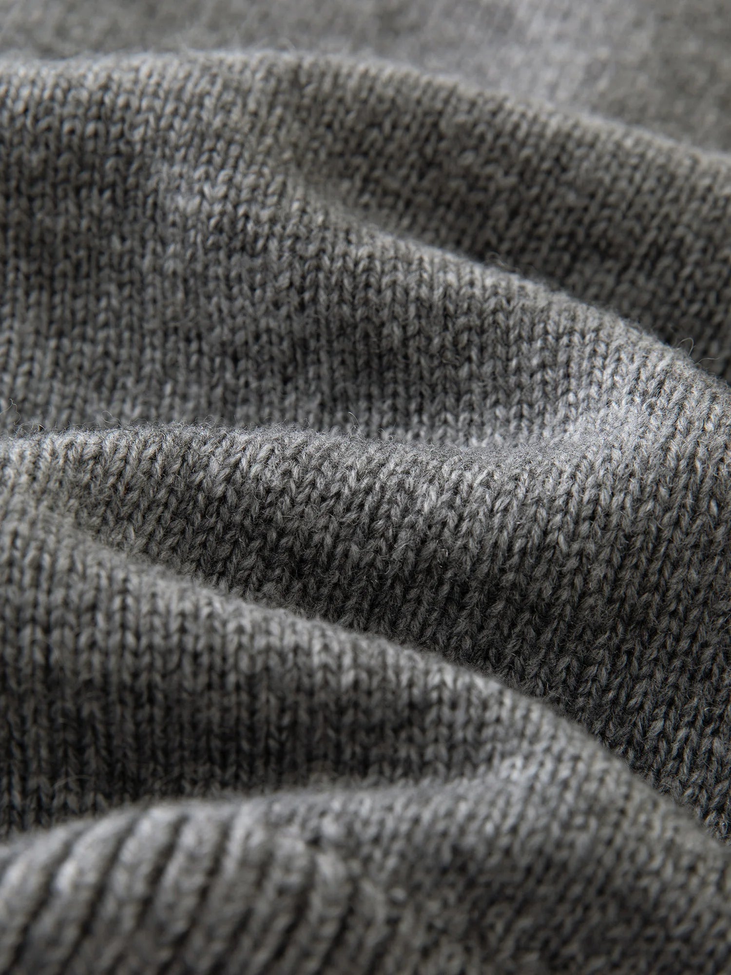 DUSHU 31.2% Wool Women Grey Cardigans Parchwork Stripe Design Female Winter Coat Tops Women Round Neck Wool Coats 24DS84448