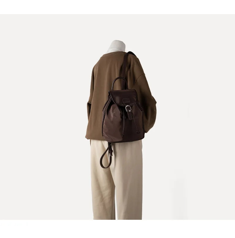Large Capacity Casual Simple Nylon Backpack Designer Luxury Bags Vintage Versatile Women Fashion Office Ladies Travel Bag School