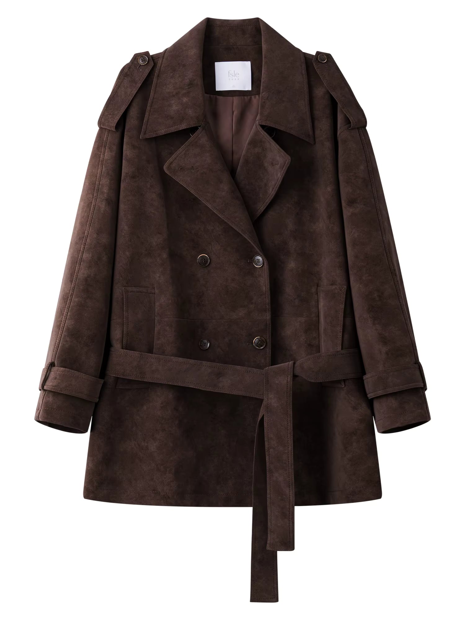 Retro Double-breasted Lapel Loose Leather Jacket for Women 2025 Winter New Casual Coffee-colored Jacket Loose Fit