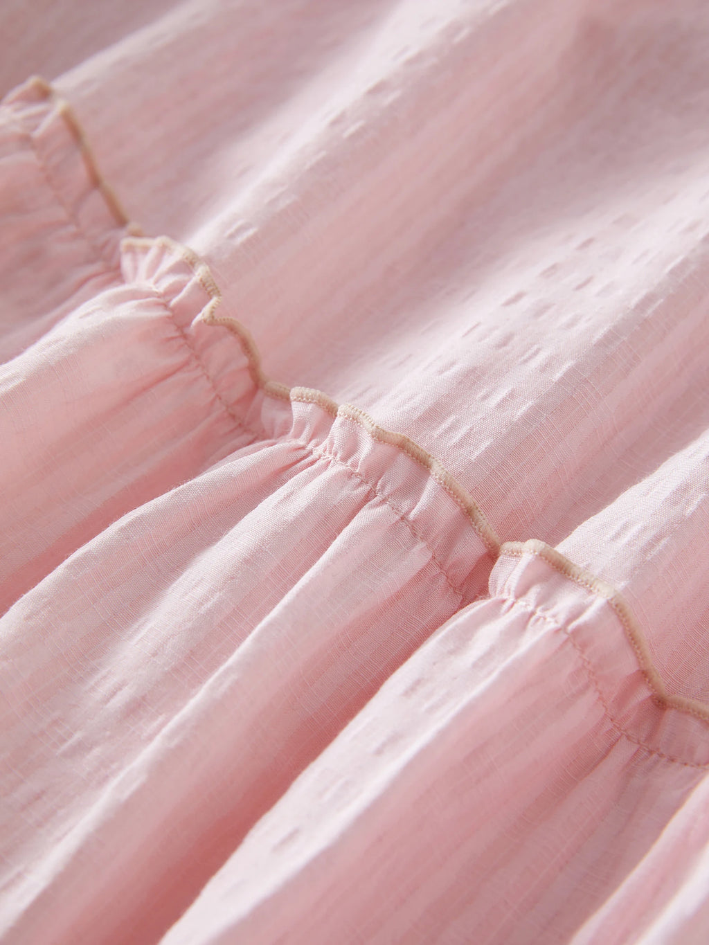 DUSHU Plus Size Ruffled Cake Shape Pink White Dress For Women 2025 Summer New Arrival Elegant French Style Long Dress