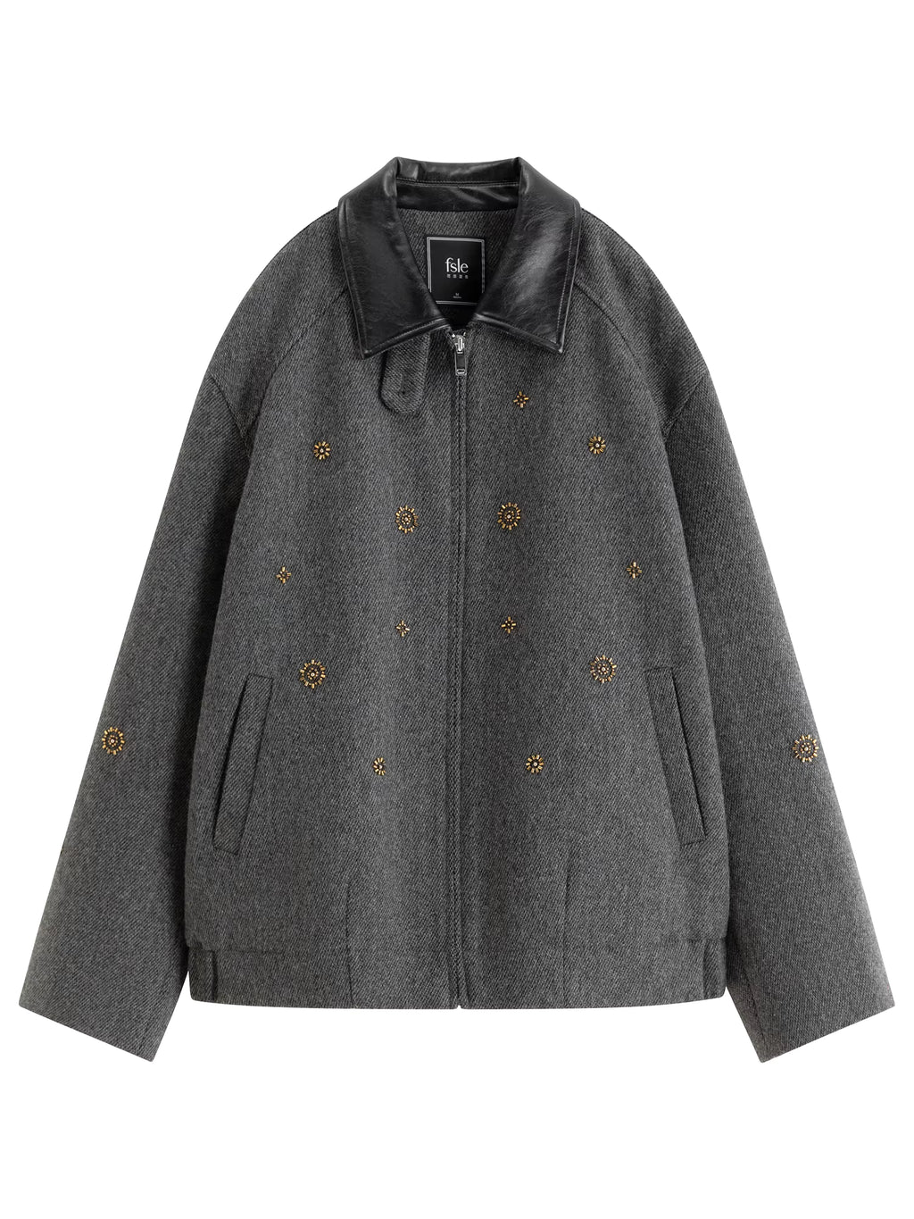 【Premium Series】Wool Embroidery Patchwork Tweed Coat Women 2025 Winter New Jacket Turn Down Collar