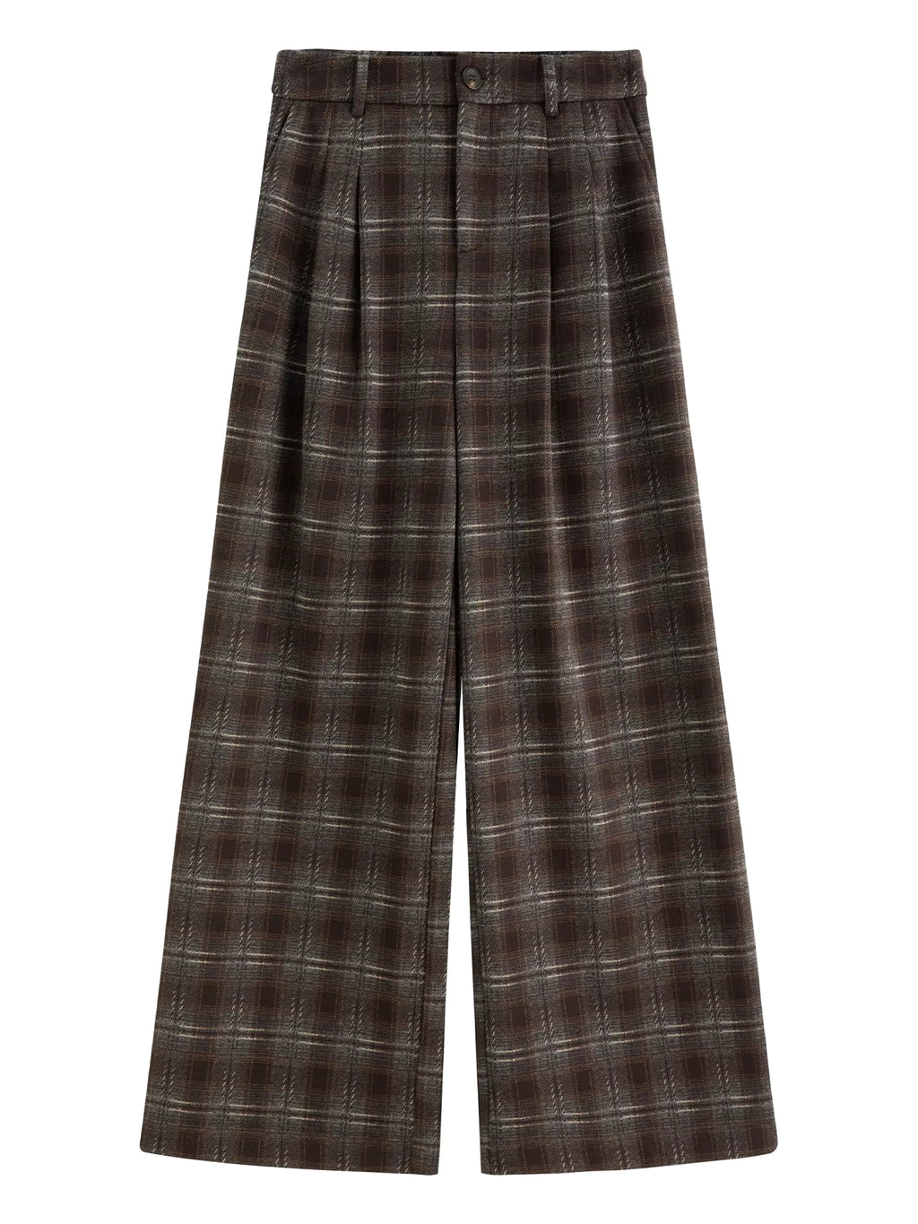Retro Plaid Straight-Leg Casual Tros for Women Fall Winter 2025 New Arrival Petite-Friendly Casual Pants Commuting